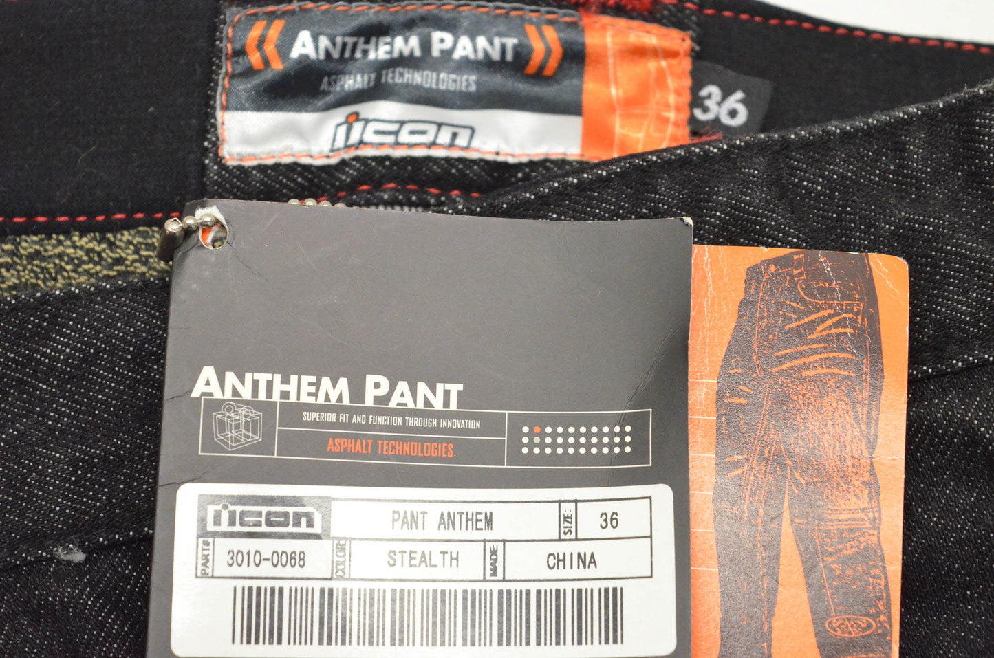 Icon 3010-0068 Anthem Stealth 36" Pants NOS