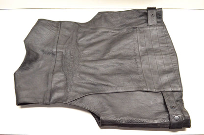 New OEM Suzuki Boulevard Large Black Leather Vest NOS