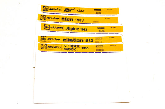 Ski Doo 480117401, 480117201, 480116601 1983 Microfiche Lot Of 5