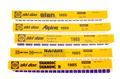 Ski Doo 480119501, 480119201, 480119801 1985 Microfiche Lot Of 5