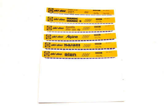 Ski Doo 480120201, 480120501, 480120301 1986 Microfiche Lot Of 6