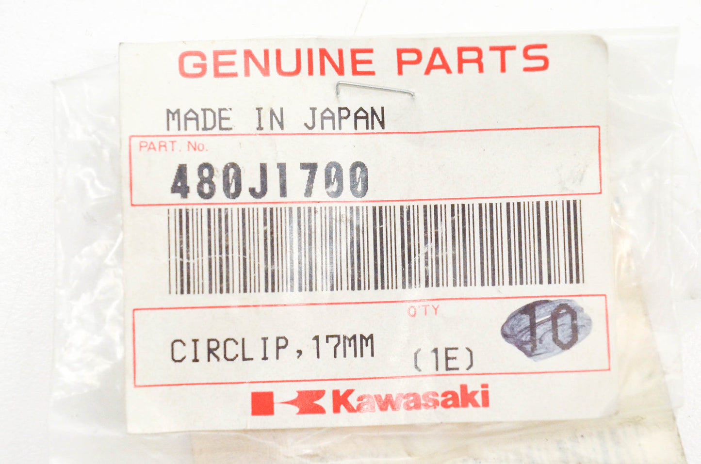 New OEM Kawasaki 480J1700 Circlip NOS