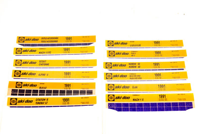 Ski Doo 480126401, 480126901, 480127001 1991 Microfiche Lot Of 12