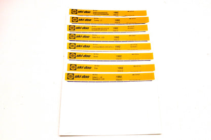 Ski Doo 480127602, 480127801, 480127301 1992 Microfiche Lot Of 8