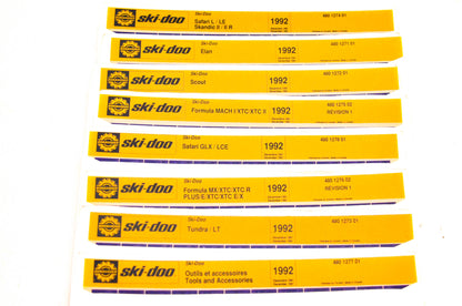 Ski Doo 480127602, 480127801, 480127301 1992 Microfiche Lot Of 8