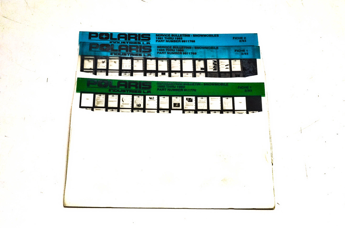 OEM Polaris 1985-1993 Information And 1985-1990 Service Bulletin Microfiche