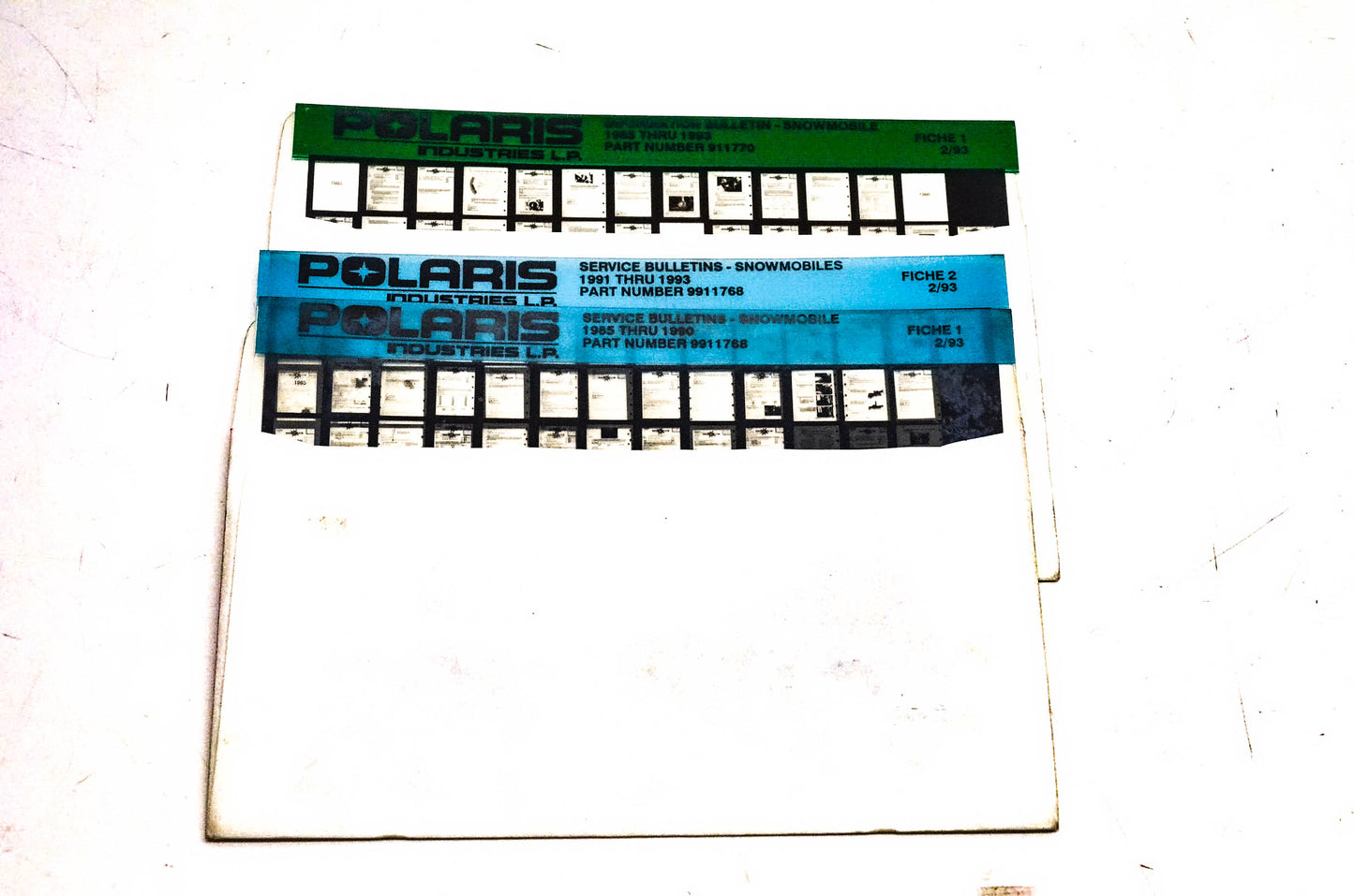 OEM Polaris 1985-1993 Information And 1985-1990 Service Bulletin Microfiche
