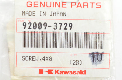 New OEM Kawasaki 92009-3729 Screw 4x8 NOS