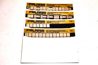 OEM Polaris 1973 Snowmobile Parts And Engine Manual Microfiche Lot Of 4