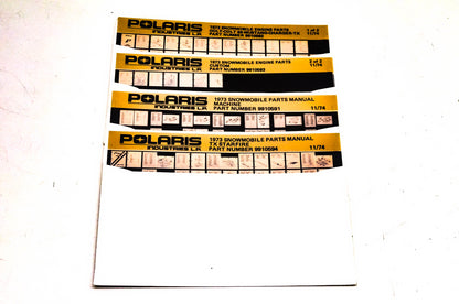 OEM Polaris 1973 Snowmobile Parts And Engine Manual Microfiche Lot Of 4
