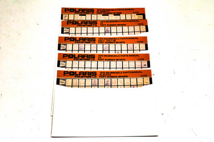 OEM Polaris 1975 Snowmobile Parts Manual Microfiche Lot Of 5