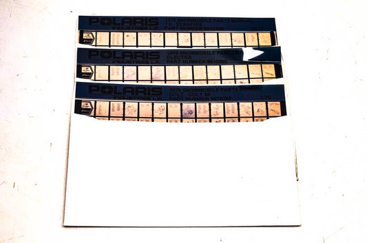 OEM Polaris 1976 Snowmobile Parts Manual Microfiche Lot Of 3