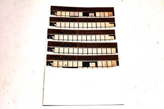 OEM Polaris 1980 Snowmobile Parts Manual Microfiche Lot Of 5