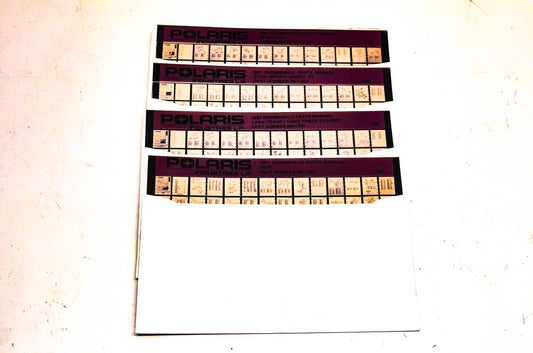 OEM Polaris 1987 Snowmobile Parts Manual Microfiche Lot Of 4