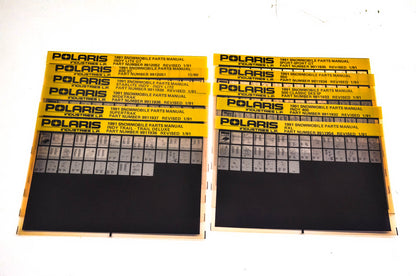 OEM Polaris 1991 Snowmobile Parts Manual Microfiche Lot Of 11
