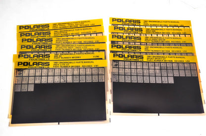 OEM Polaris 1991 Snowmobile Parts Manual Microfiche Lot Of 11