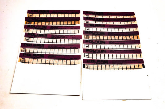 OEM Polaris 1992 Snowmobile Parts Manual Microfiche Lot Of 13