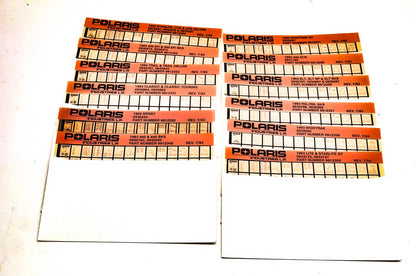OEM Polaris 1993 Snowmobile Parts Manual Microfiche Lot Of 12