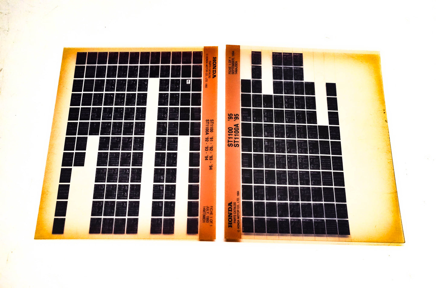 OEM Honda 14MAJSEA ST1100/A Parts Catalog Microfiche Lot Of 2