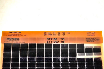 OEM Honda 14MAJSEA ST1100/A Parts Catalog Microfiche Lot Of 2