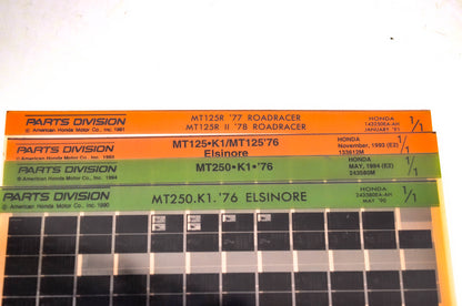 OEM Honda 133612M MT125/R MT250 Microfiche Lot Of 4