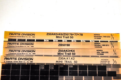 OEM Honda 140452EA-AH Z50A ZB50 Microfiche Lot Of 4