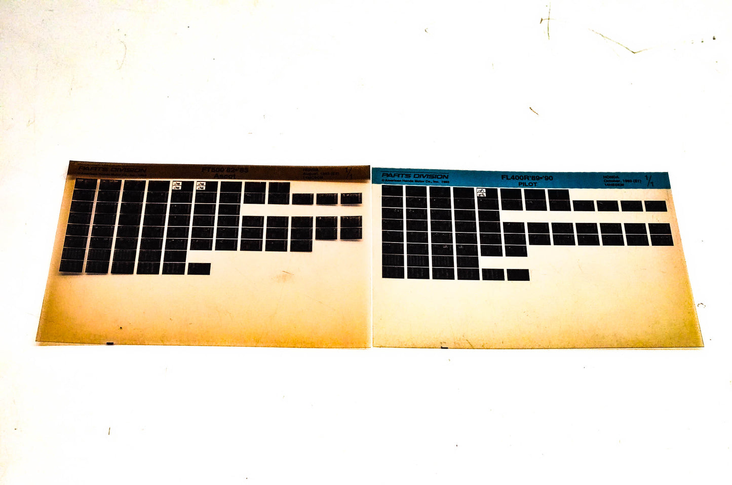 OEM Honda 14MC8CM FL400R FT500 Microfiche Lot Of 2