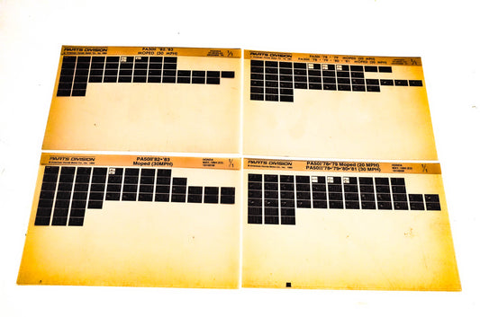 OEM Honda PA50I PA50II Moped Microfiche Lot Of 4
