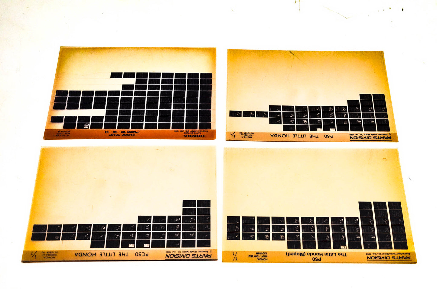 OEM Honda 14MR5KEF PC50 P50 PC800 Microfiche Lot Of 4