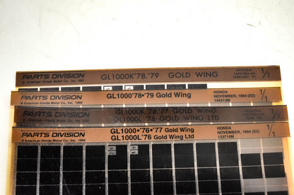 OEM Honda Gold Wing GL1000/L Microfiche Lot Of 4