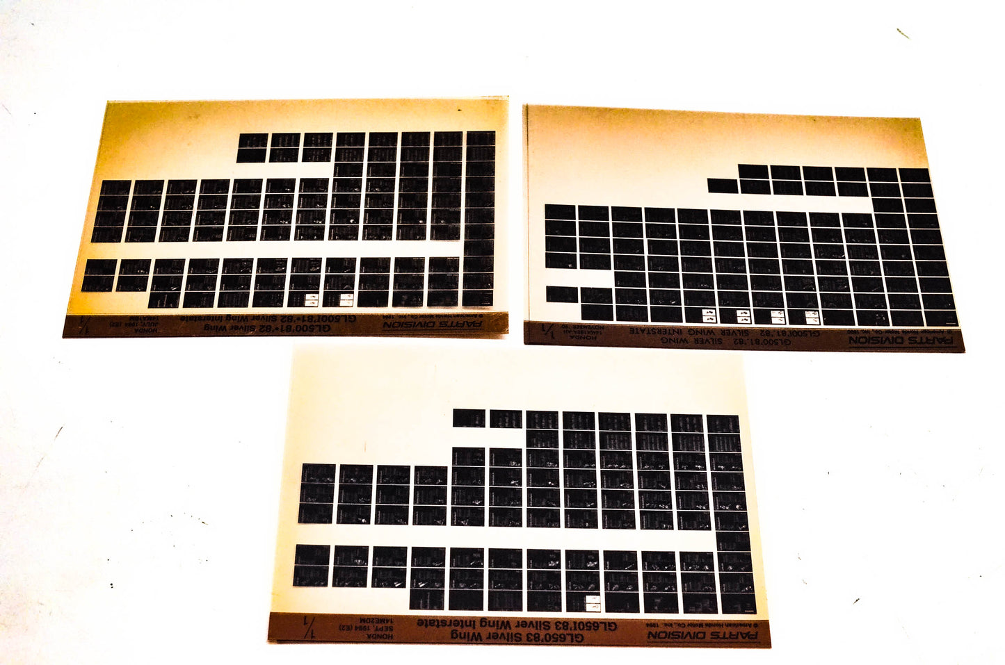 OEM Honda Silver Wing GL500 I GL650 I Microfiche Lot Of 3