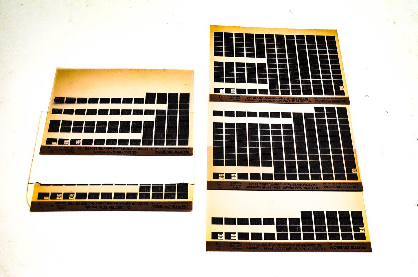 OEM Honda 14MG9EM Gold Wing GL1200/I/A/L Microfiche Lot Of 2