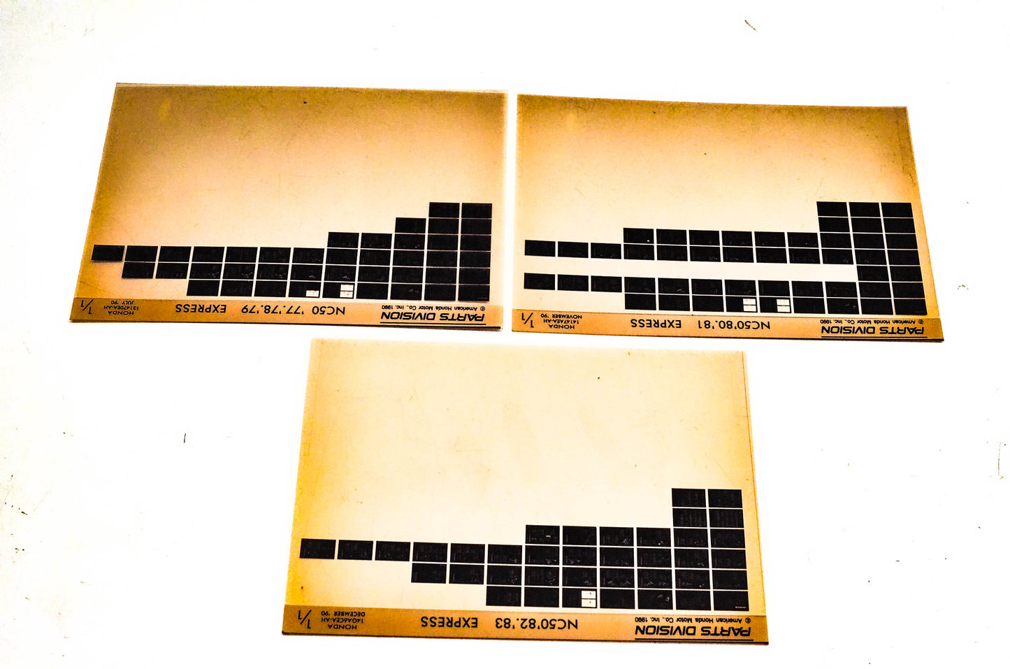 OEM Honda NC50 Express 1977-83 Microfiche Lot Of 3