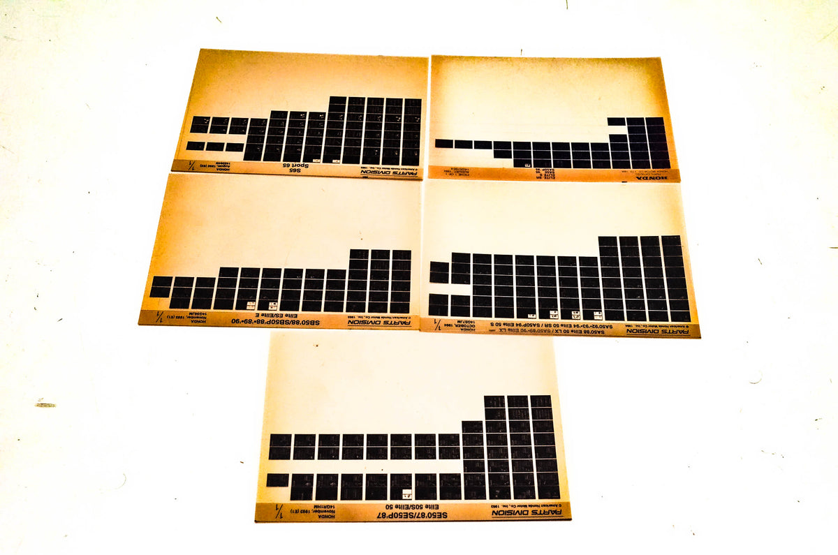 OEM Honda 14GR1HM S65 SE50/P SB50/P SA50/P Microfiche Lot Of 5