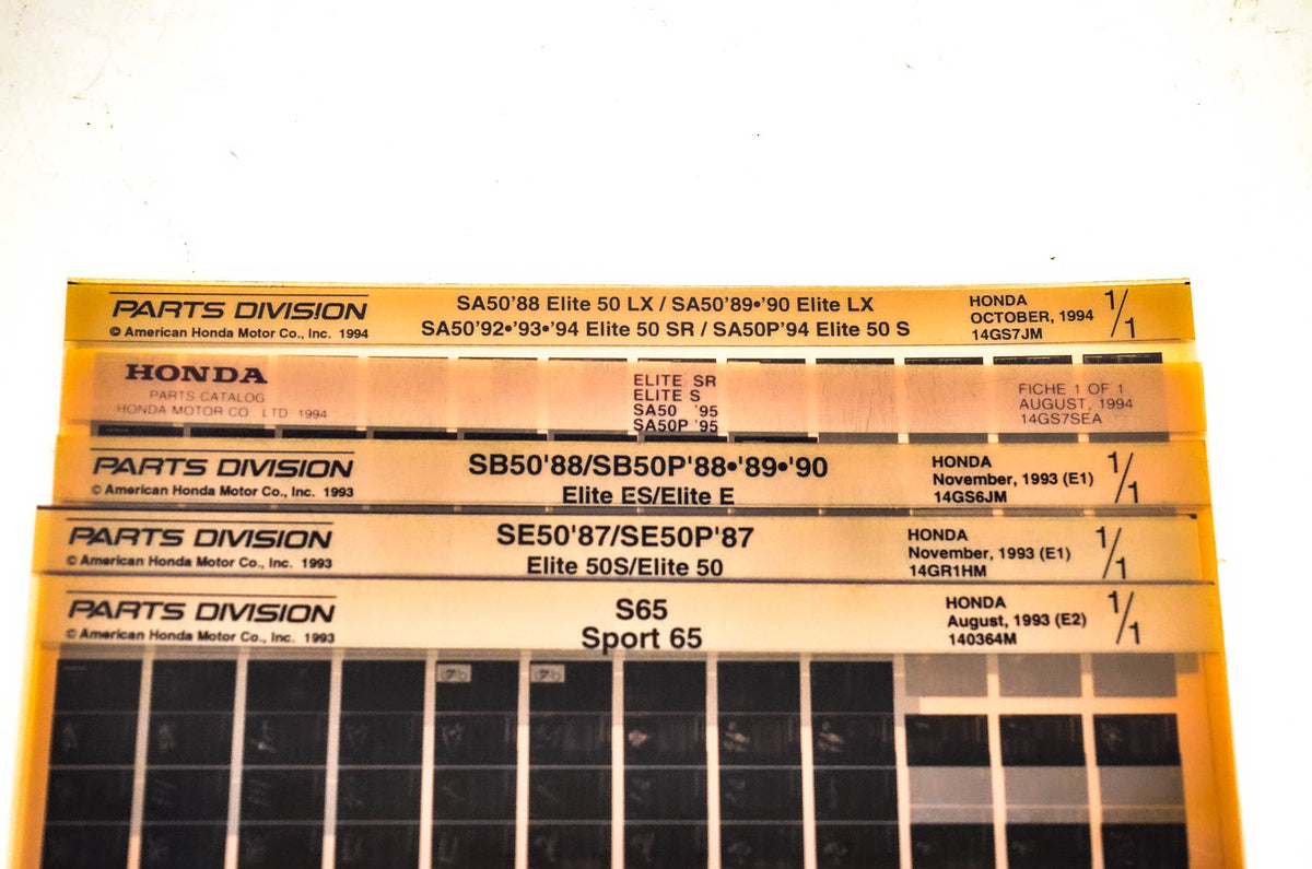 OEM Honda 14GR1HM S65 SE50/P SB50/P SA50/P Microfiche Lot Of 5