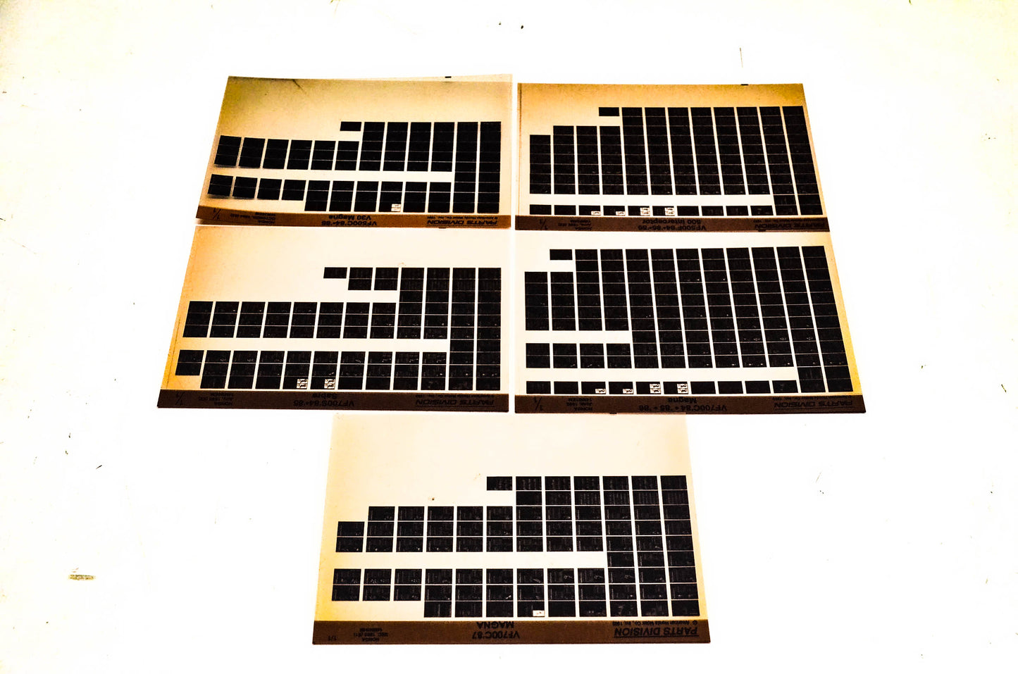 OEM Honda VF500C VF500F VF700C VF700S Microfiche Lot Of 5