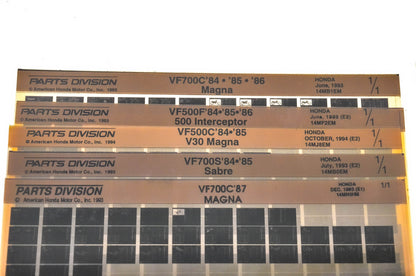 OEM Honda VF500C VF500F VF700C VF700S Microfiche Lot Of 5