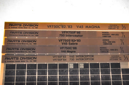 OEM Honda VF750F V45 VFR750F VF750C VF750S Microfiche Lot Of 5