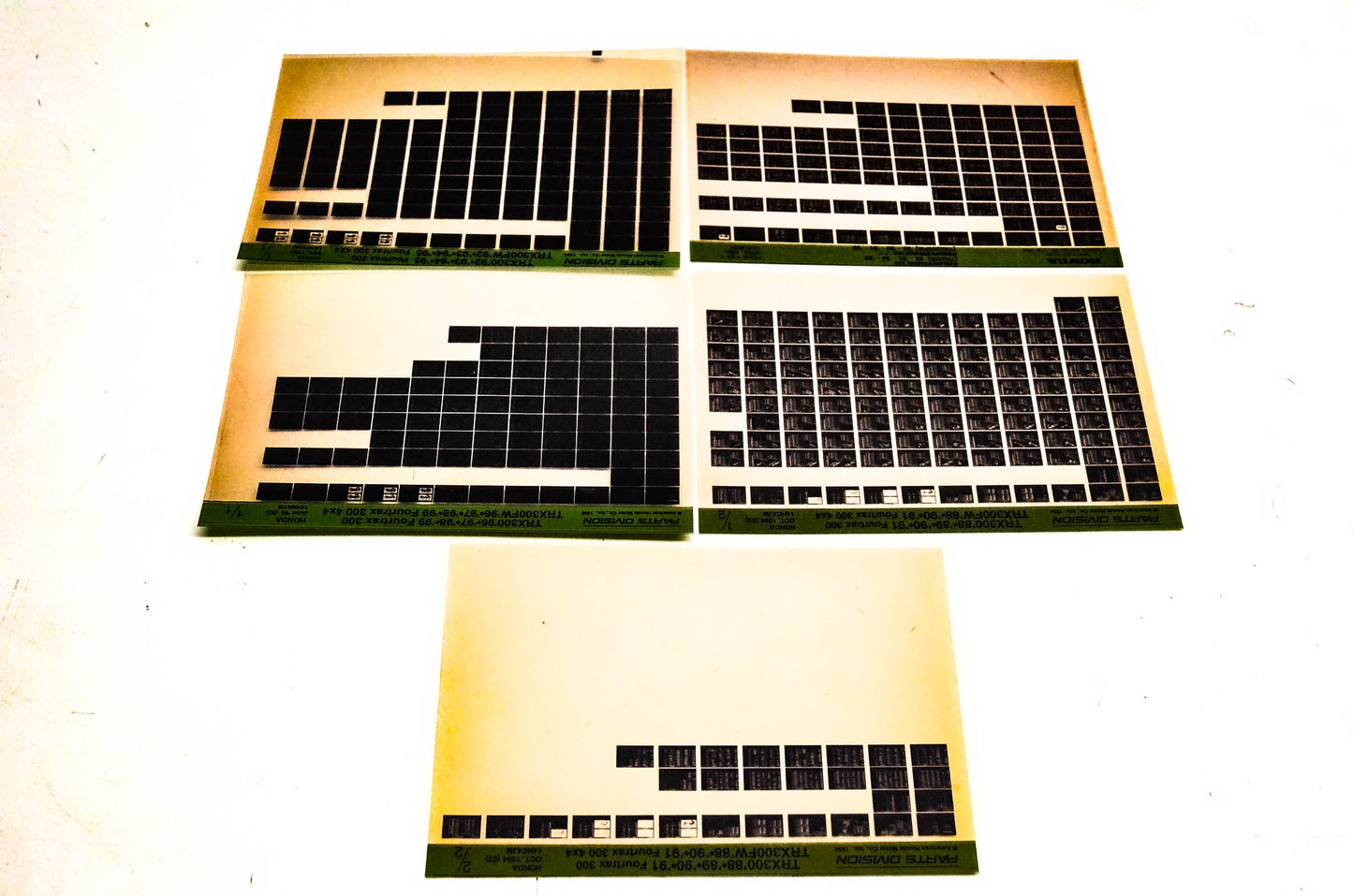 OEM Honda 14HC4NEF TRX300/FW Microfiche Lot Of 5