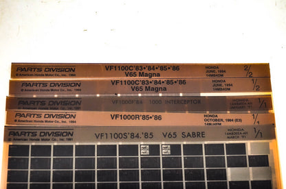OEM Honda VF1100C VF1100S VF1000R VF1000F Microfiche Lot Of 5