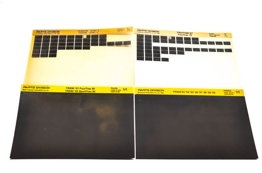 OEM Honda 14GM8FEA-AH TG50/M TRX70 TRX90 Microfiche Lot Of 4