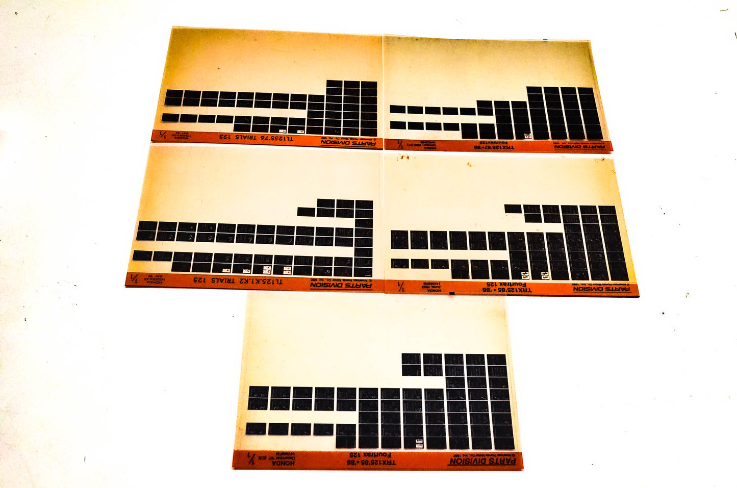 OEM Honda 14HC3HM TL125/S TRX125 Microfiche Lot Of 5