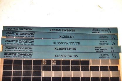 OEM Honda XL350 XR350R XL350R Microfiche Lot Of 5