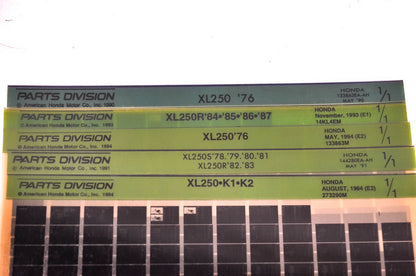 OEM Honda 133863M XL250/S/R Microfiche Lot Of 5