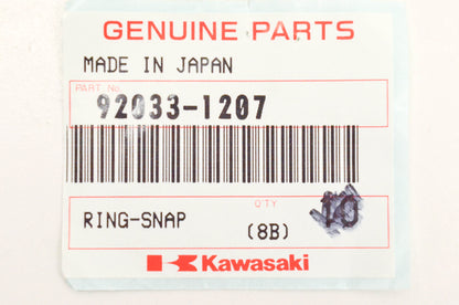 New OEM Kawasaki 92033-1207 Snap Ring Qty 2 NOS