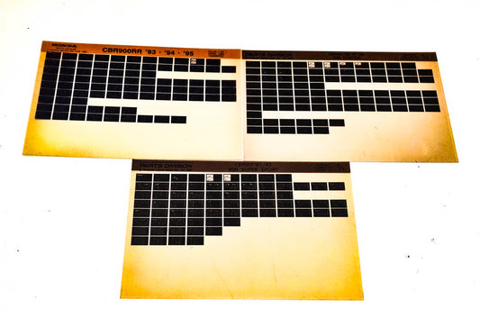 OEM Honda 14MW0PED CBR9000C/F/RR Microfiche Lot Of 3