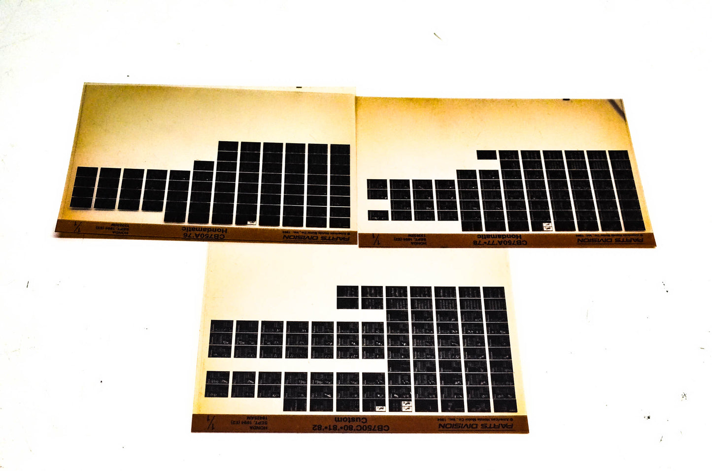 OEM Honda 133932M CB750A/C Microfiche Lot Of 3
