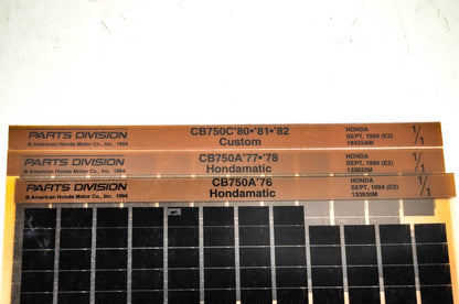 OEM Honda 133932M CB750A/C Microfiche Lot Of 3