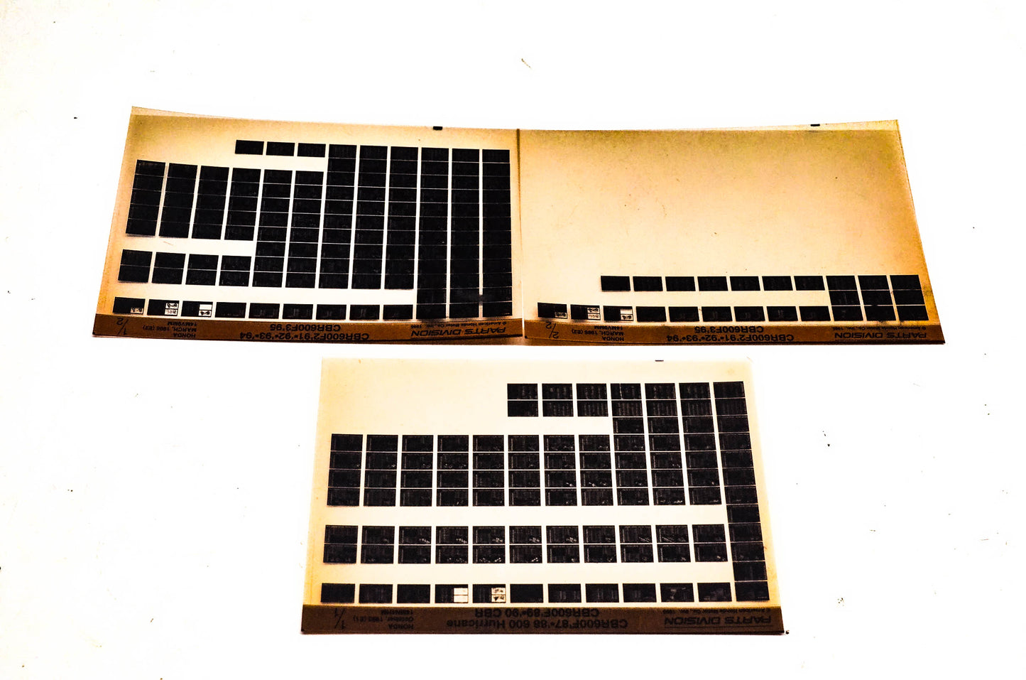 OEM Honda 14MN4HM CBR600F//F2/F3 Microfiche Lot Of 3
