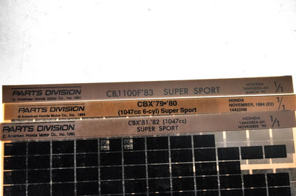OEM Honda CBX CB1100F Super Sport Microfiche Lot Of 3